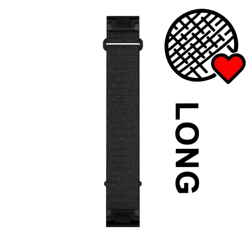 Garmin QuickFit 22 mm óraszíj – ComfortFit szövet – fekete, hosszabb