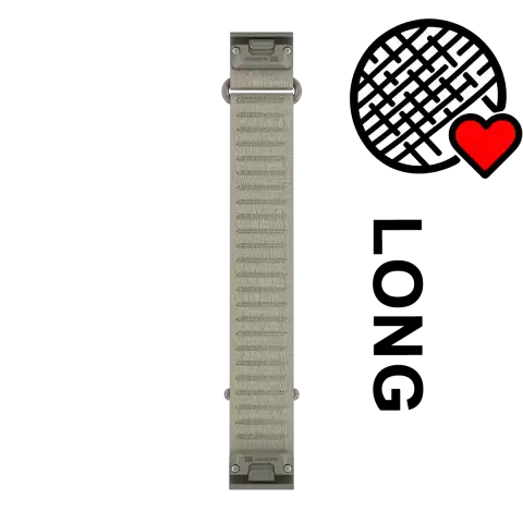 Garmin QuickFit 20 mm óraszíj – ComfortFit szövet – olívásszürke, hosszabb