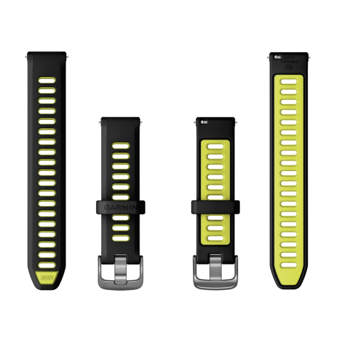 Garmin Quick Release 18mm Black/Amp yellow színű szilikon óraszíj |  010-11251-A3