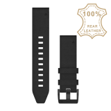 Garmin QuickFit 22mm Black Leather óraszíj