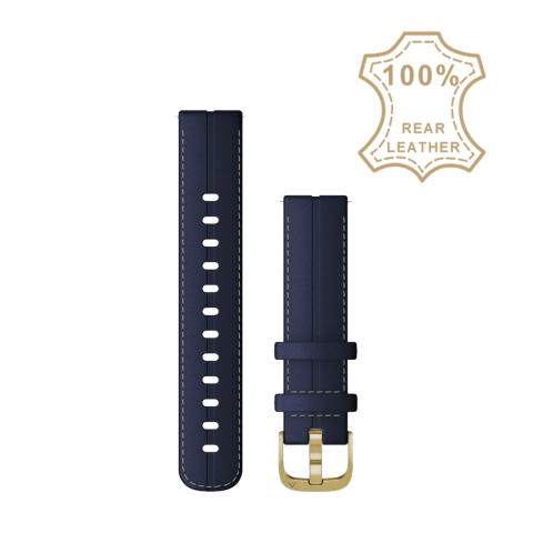 Quick Release Bands (18mm)
Navy Leather with Light Gold Hardware | 010-12932-08