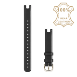 Garmin Lily Fekete bőr óraszíj, Cream Gold csattal (Large méret)