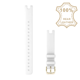 Garmin Lily fehér bőr óraszíj, Cream Gold csattal (Large méret)