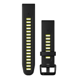 Garmin QuickFit 20mm Black/Electric Lime szilikon óraszíj