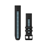 Garmin QuickFit 22mm szilikon Black/Cirrus Blue óraszíj