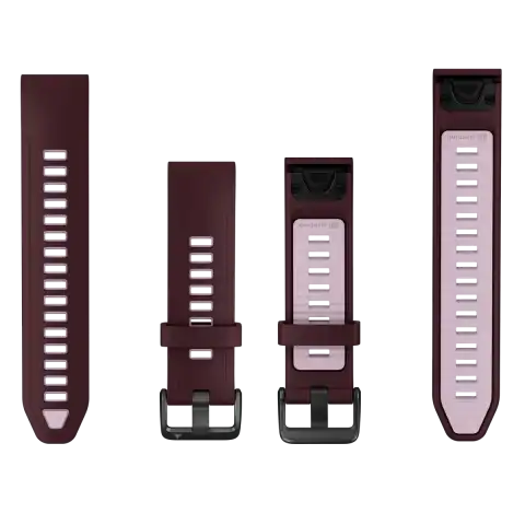 Garmin QuickFit 20mm óraszíj - sötét cseresznyepiros/púderrózsaszín, szilikon
010-14506-02