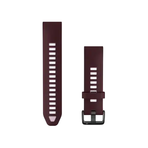 Garmin QuickFit 20mm óraszíj - sötét cseresznyepiros/ púderrózsaszín, szilikon