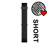 Garmin QuickFit 20 mm óraszíj – ComfortFit szövet – fekete, rövidebb