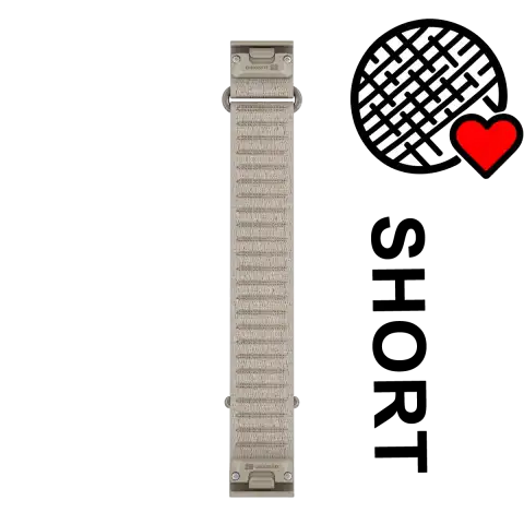 Garmin QuickFit 20 mm óraszíj – ComfortFit szövet – franciaszürke, rövidebb