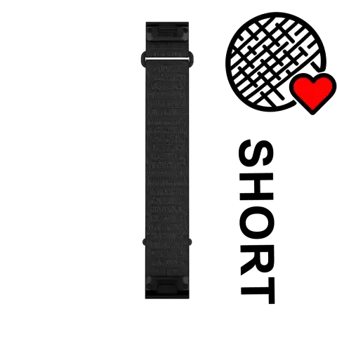 Garmin QuickFit 22 Watch Bands - Short, Black ComfortFit Fabric