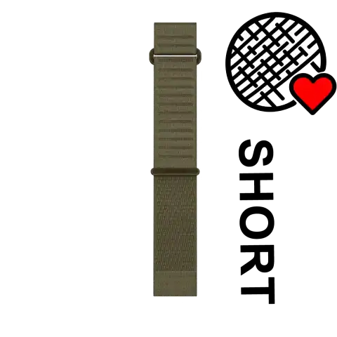 Garmin QuickFit 22 Watch Bands - Short, Drab Green ComfortFit Fabric