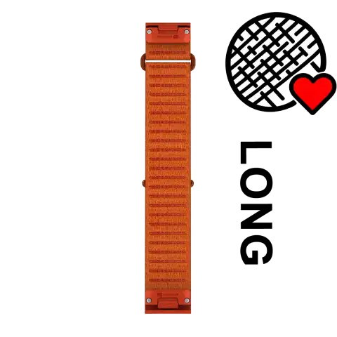 Garmin QuickFit 22 Watch Bands - Long, Autumn Orange ComfortFit Fabric