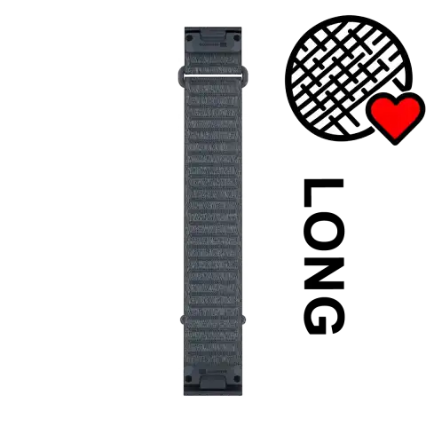 Garmin QuickFit 22 mm óraszíj – ComfortFit szövet – gránitkék, hosszabb