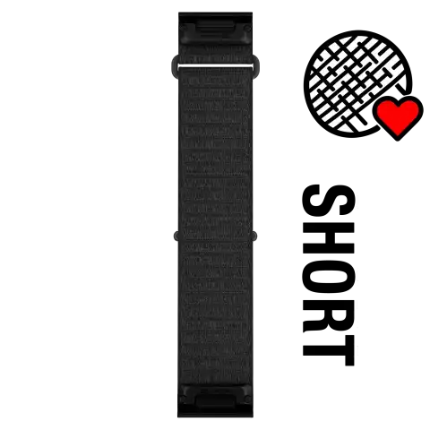 Garmin QuickFit 26 mm óraszíj – ComfortFit szövet – fekete, rövid