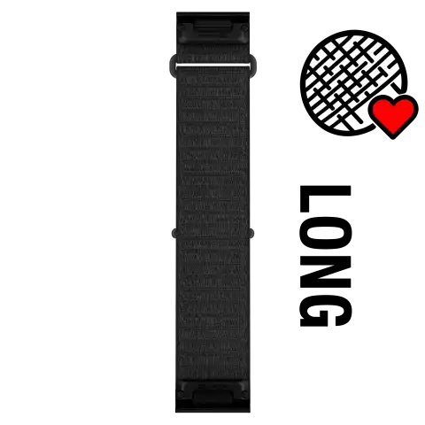 Garmin QuickFit 26 mm óraszíj – ComfortFit szövet – fekete, hosszú