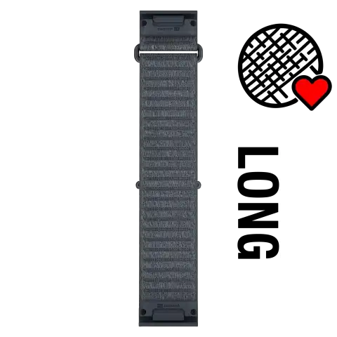Garmin QuickFit 26 mm óraszíj – ComfortFit szövet – Gránitkék színű, hosszú