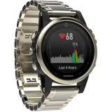 Garmin Fenix 5S Sapphire GoldTone acél óraszíjjal