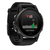 Garmin Fenix 5S Sapphire Slate Grey Black óraszíjjal