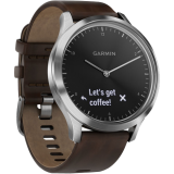 Garmin vívomove HR Premium Silver, bőr szíjjal