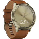 GARMIN vívomove HR Premium GOLD, bőr szíjjal