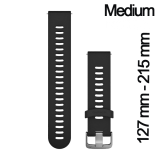 Garmin Quick Release 20mm szilikon Black óraszíj acél csattos