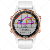 Garmin Fenix 5S PLUS Sapphire Rosegold White szíjjal