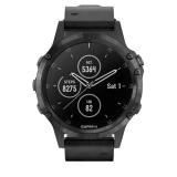 Garmin Fenix 5 PLUS Sapphire Black bőr szíjjal