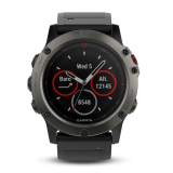 Garmin Fenix 5X Sapphire Slate Grey black óraszíjjal
