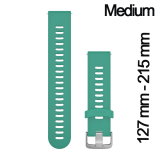 Garmin Quick Release 20mm szilikon Aqua óraszíj acél csattos