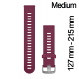 Quick Release 20mm szilikon Cerise óraszíj acél csattos