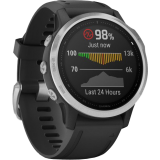 Garmin Fenix 6s Silver, fekete szíjjal