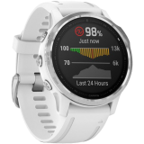 Garmin Fenix 6s Silver, fehér szíjjal