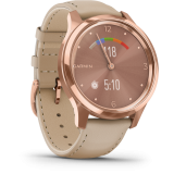 Garmin Vívomove LUXE 18K Rose-Gold bőr óraszíjjal