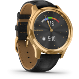 Garmin Vívomove LUXE 24K Gold, Italian bőr óraszíjjal