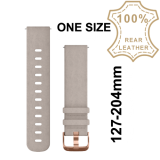 Quick Release 20mm bőr Szürkeszínű, rose-gold csattal óraszíj
