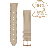 Quick Release 20mm bőr világosbézs óraszíj PVD 18K csattal