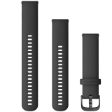 Quick Release 20mm szilikon Black óraszíj szürke csattos
