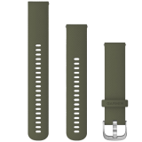Quick Release 20mm szilikon Moss Green óraszíj Silver csattal