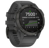 Garmin Fenix 6 PRO Solar Black, szürke szíjjal
