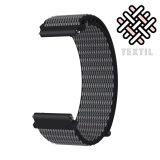 Coros 20mm-es textil-nylon fekete óraszíj