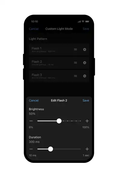 Garmin Varia RearVue 820 testreszabhat&oacute; f&eacute;nymint&aacute;zatok nappali &eacute;jszakai peloton m&oacute;d