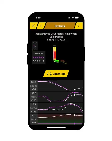 Garmin Catalyst 2 pályán valós idejű hangos edzés teljesítményjavítás verseny Bluetooth