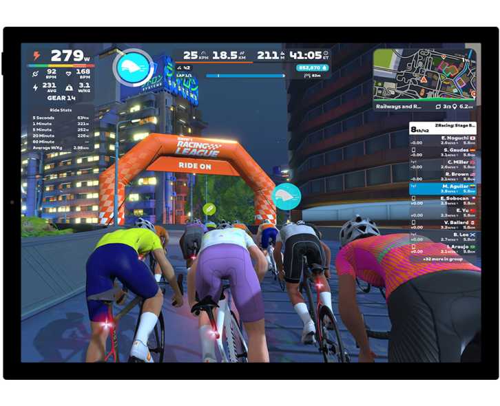 Tacx Nēra okosgörgő – verseny mód virtuális versenyekhez