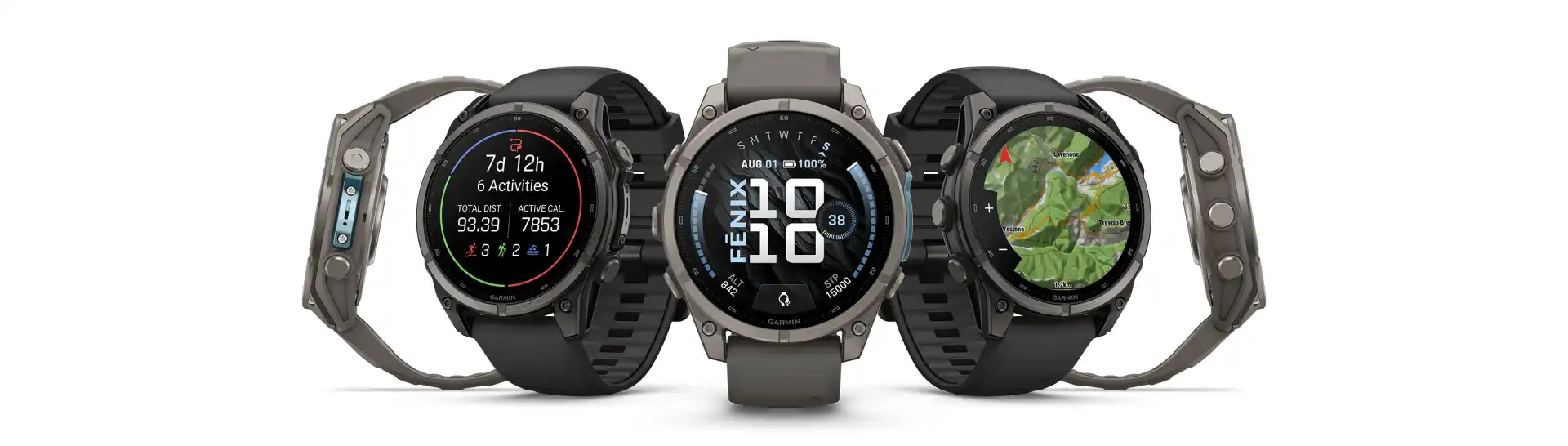 Garmin Fénix 9 okosórák fekete, szürke és narancssárga szíjjal