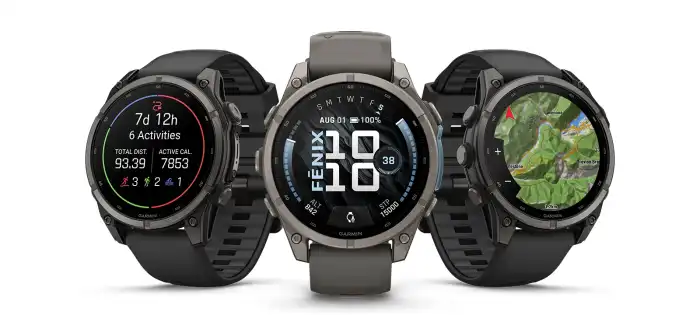 Garmin Fénix 9 okosórák fekete, szürke és narancssárga szíjjal