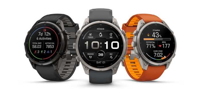 Garmin Fénix 9 Pro okosórák fekete, szürke és narancssárga szíjjal