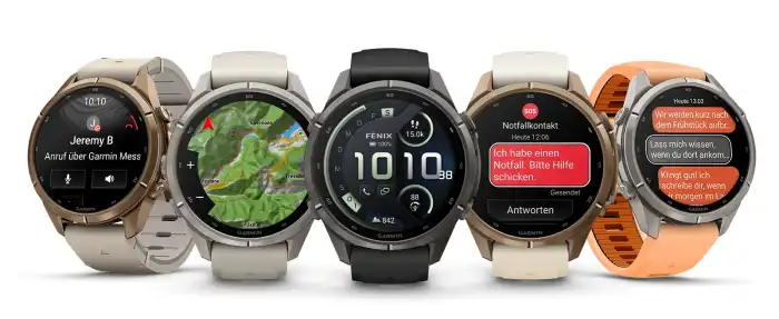 Garmin Fénix 9 Pro okosórák fekete, szürke és narancssárga szíjjal