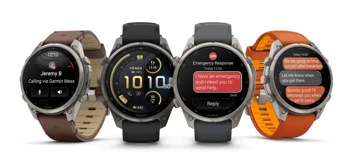 Garmin Fénix 9 Pro okosórák fekete, szürke és narancssárga szíjjal
