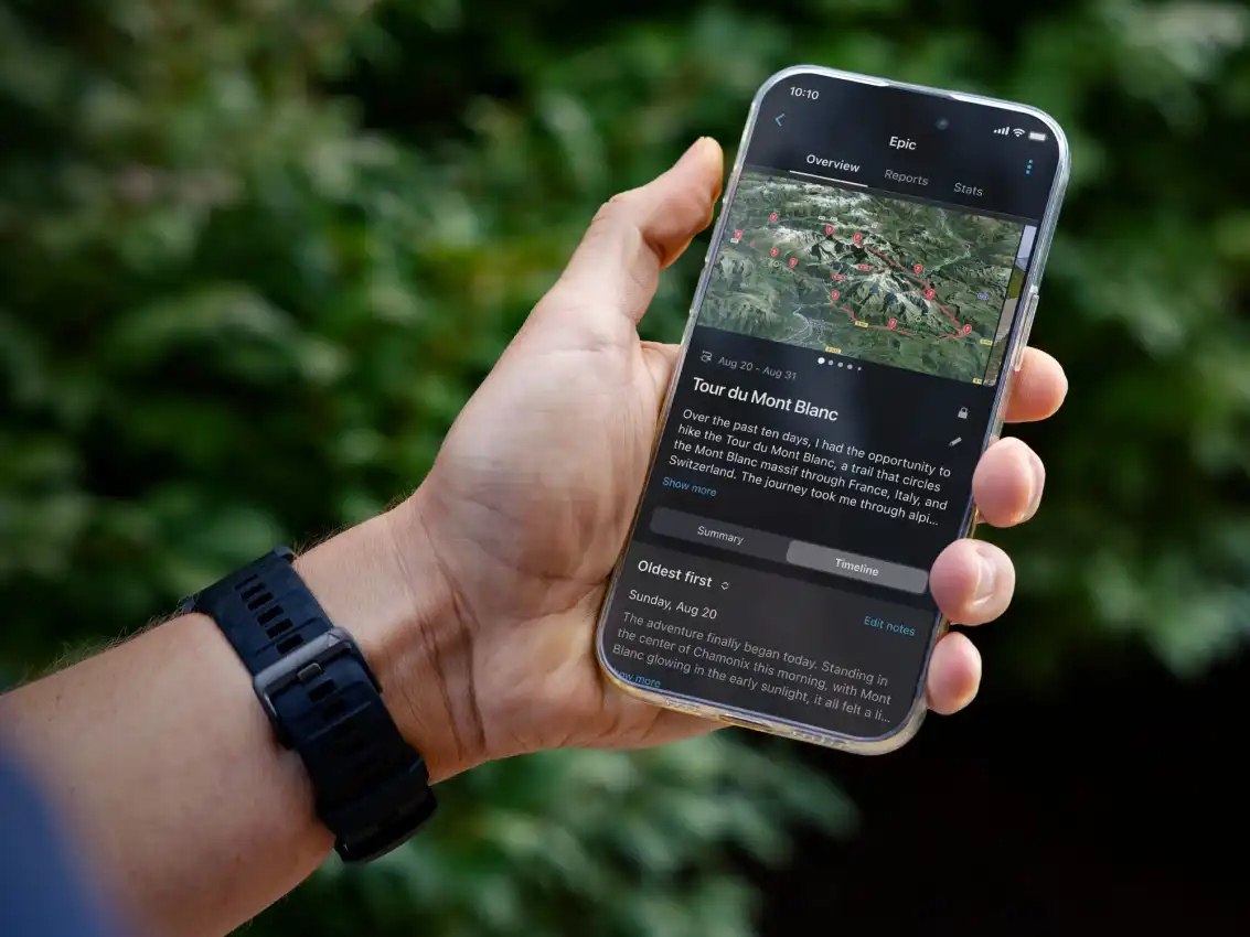 Garmin Epic túraútvonal és élménybeszámoló a Garmin Connect alkalmazásban.