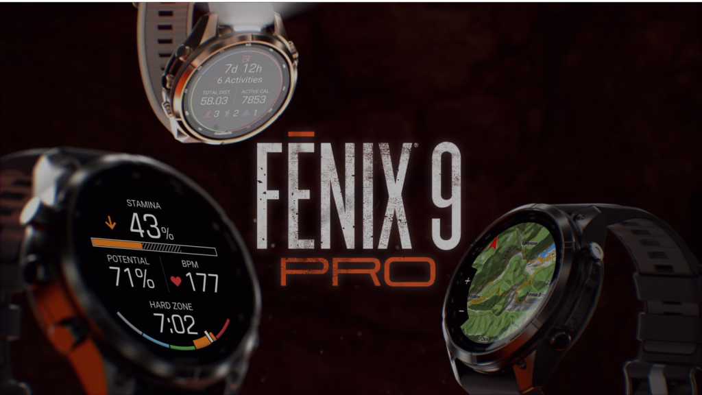 Garmin Fénix 9 Pro okosórák edzési és térképes funkciókkal.